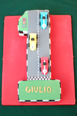 Racing Car Cake for a First Birthday