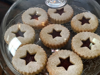 Cafe Partnerships a plate of jammy biscuits