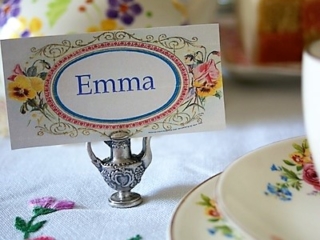 Vintage Tea Party Emma menu